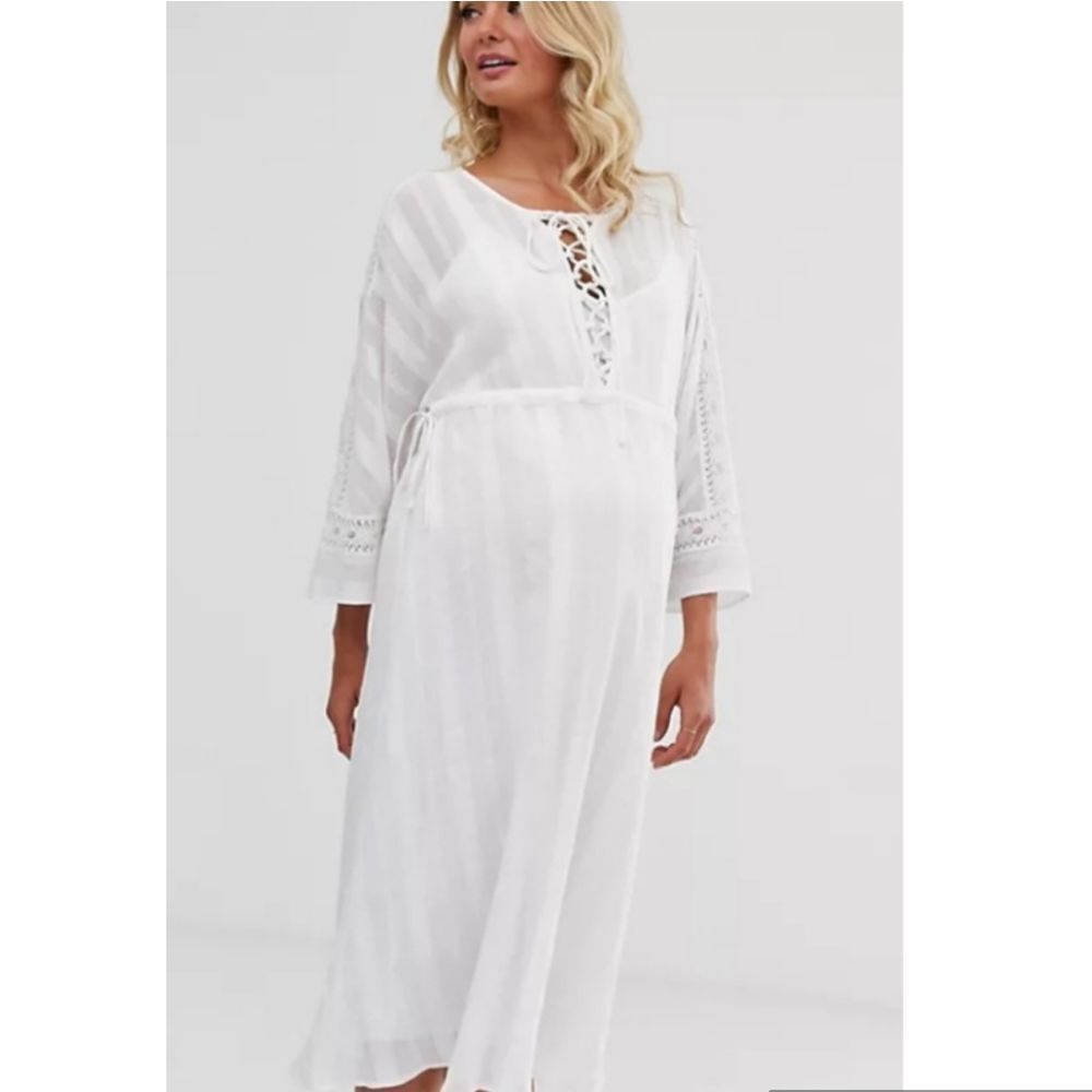 ASOS DESIGN Maternity lace insert midi dress with lace size 6. New with tags